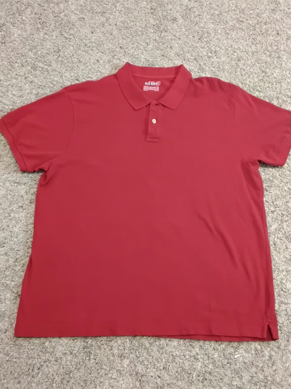 Vintsge 2008 Old Navy Men's 2XL Red Solid Knit Polo Shirt